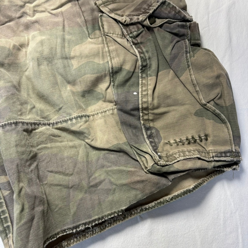 Y2K Abercrombie & Fitch Cargo Shorts Mens 32 Camo Vintage Fatigues Paratrooper - Picture 6 of 13